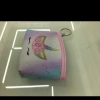 PU digital printing edge-wrapped colorful unicorn coin purse details Picture